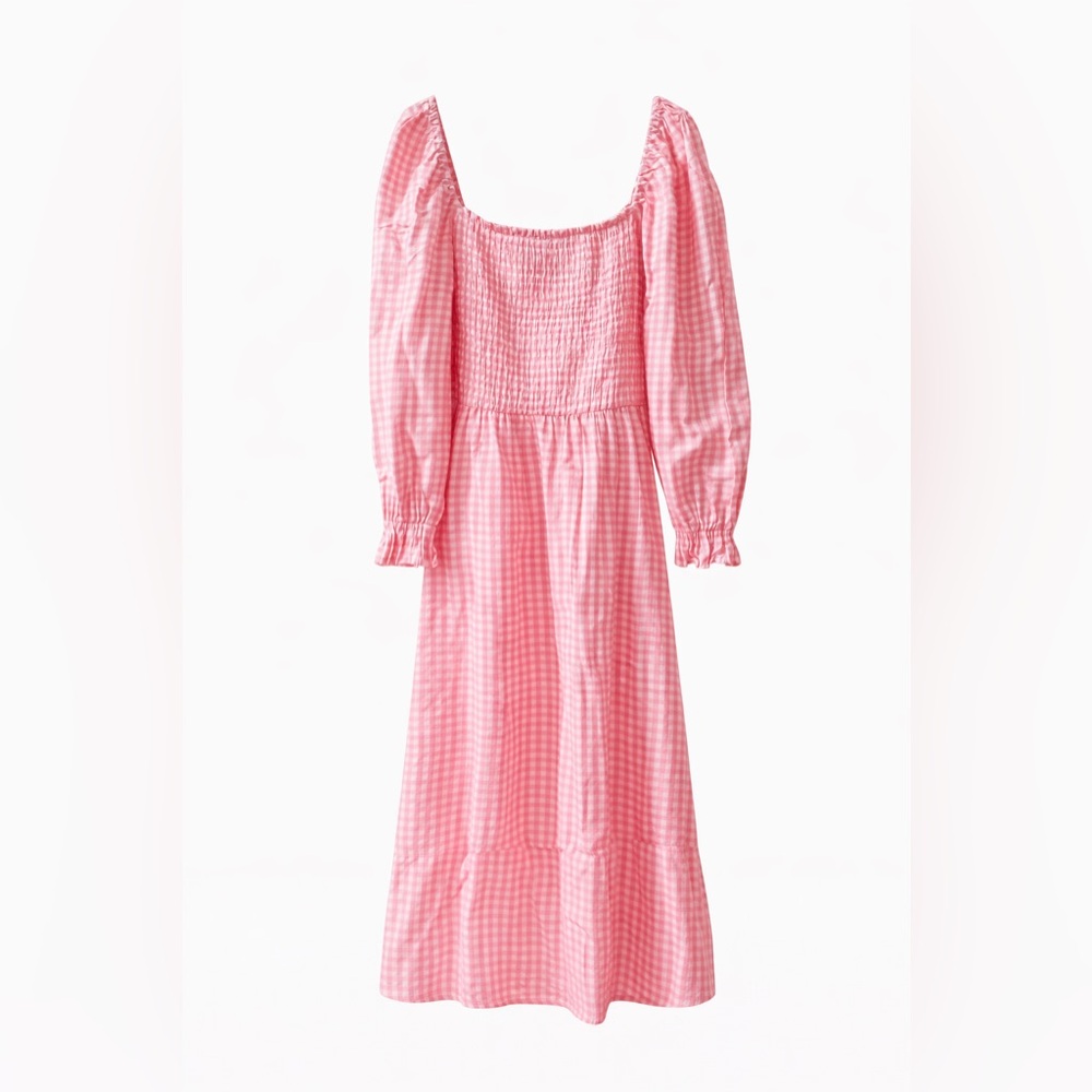 New Look Blush Gingham Milkmaid Dress